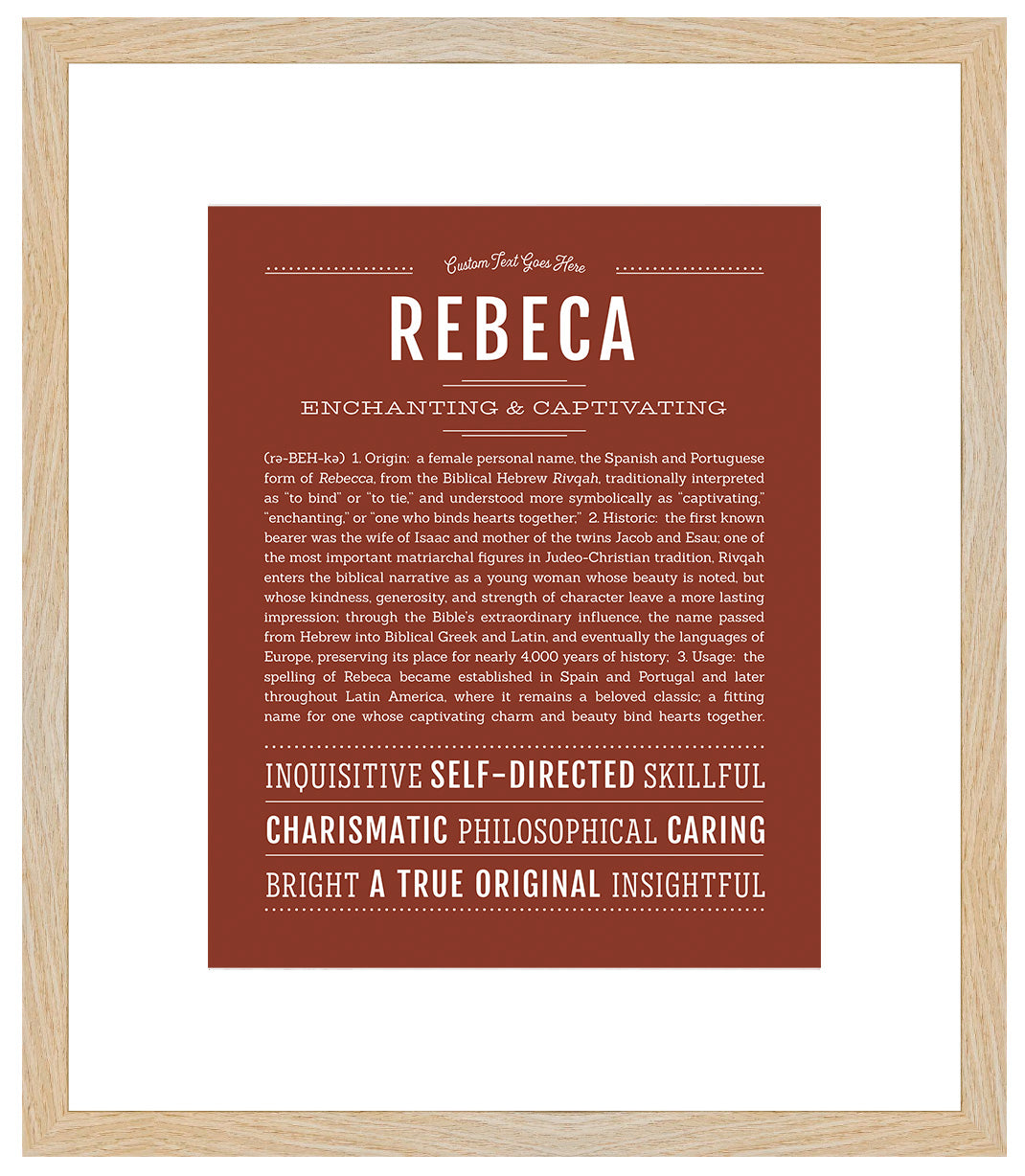 Rebeca | Name Art Print