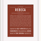 Rebeca | Name Art Print