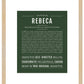 Rebeca | Name Art Print