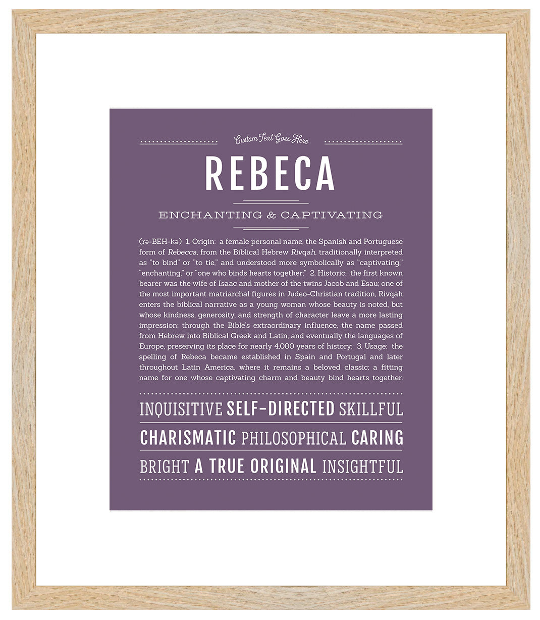 Rebeca | Name Art Print