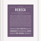 Rebeca | Name Art Print