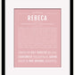 Rebeca | Name Art Print