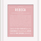 Rebeca | Name Art Print