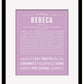 Rebeca | Name Art Print