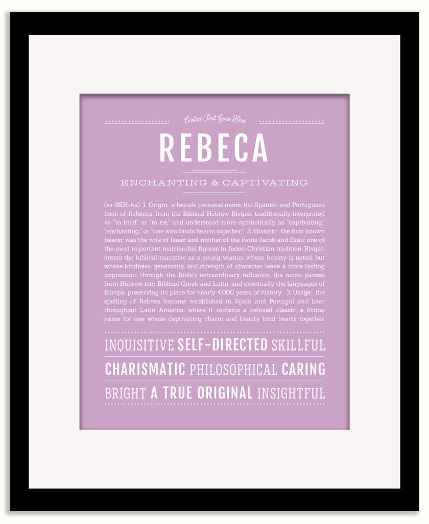 Rebeca | Name Art Print
