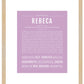 Rebeca | Name Art Print