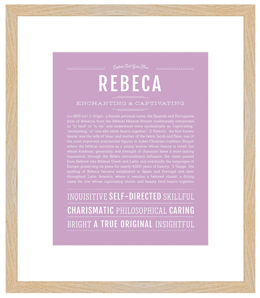 Rebeca | Name Art Print