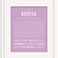 Rebeca | Name Art Print