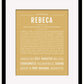 Rebeca | Name Art Print