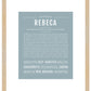 Rebeca | Name Art Print