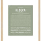 Rebeca | Name Art Print