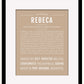 Rebeca | Name Art Print