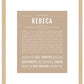 Rebeca | Name Art Print