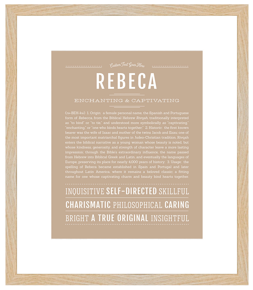 Rebeca | Name Art Print