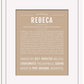 Rebeca | Name Art Print