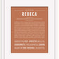 Rebeca | Name Art Print