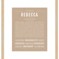 Rebecca | Name Art Print