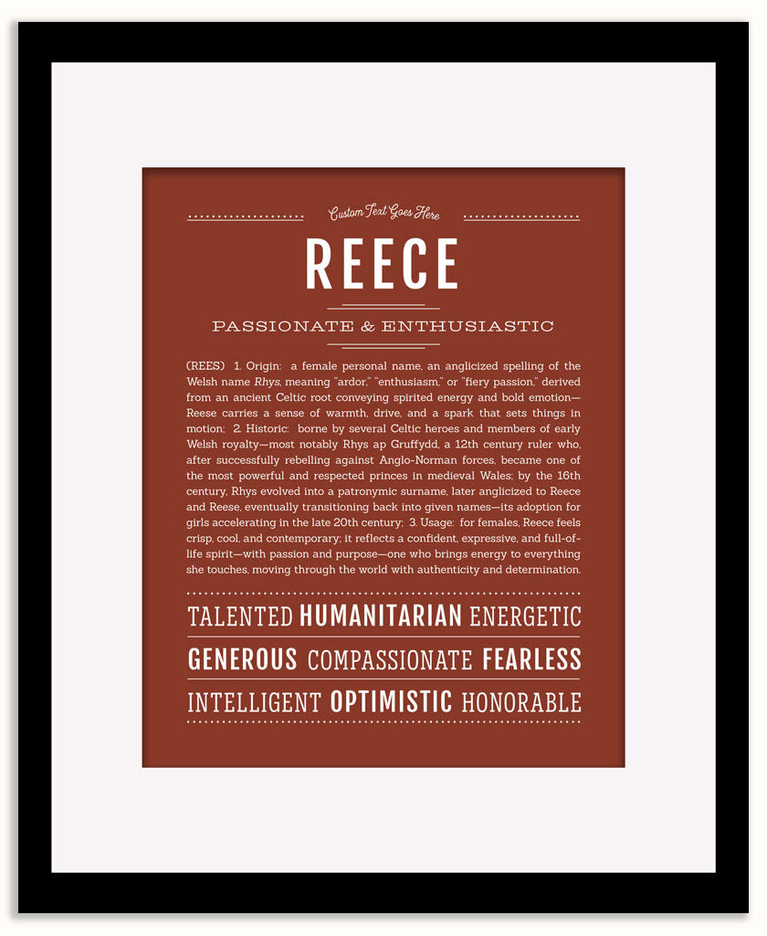 Reece (female) | Name Art Print