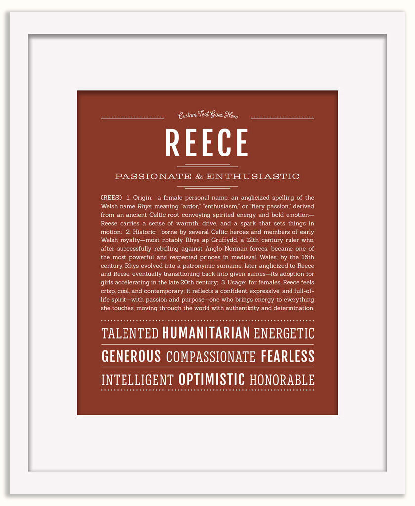 Reece (female) | Name Art Print