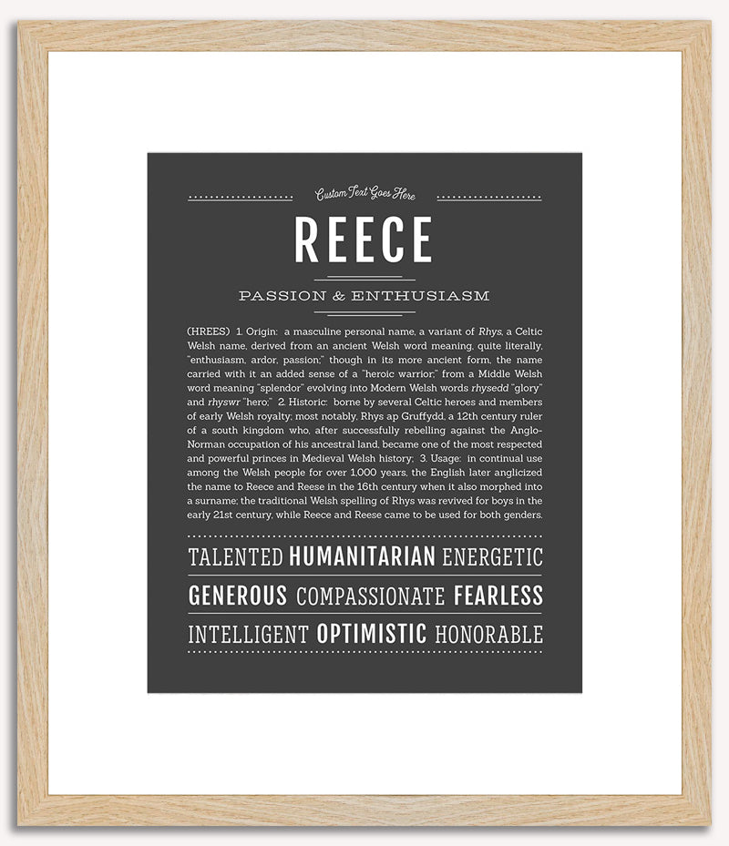 Reece (male) | Name Art Print