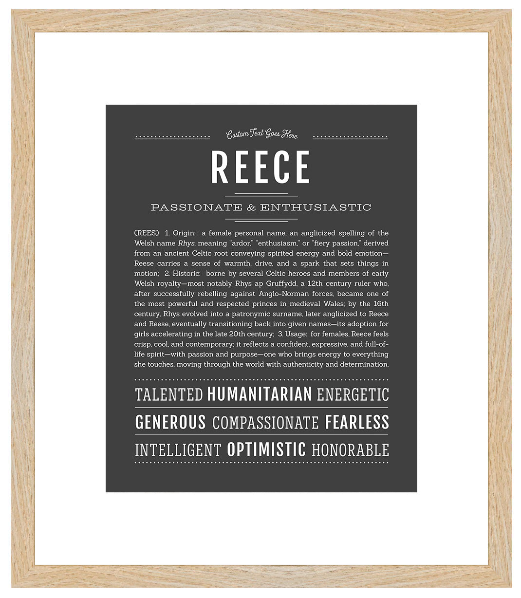 Reece (female) | Name Art Print