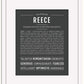 Reece (female) | Name Art Print