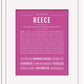 Reece (female) | Name Art Print