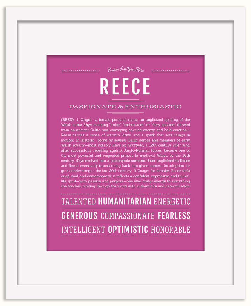 Reece (female) | Name Art Print