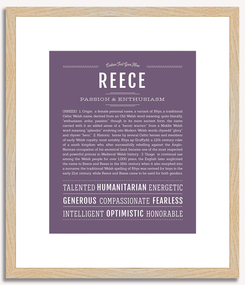 Reece (male) | Name Art Print