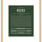 Reece (female) | Name Art Print