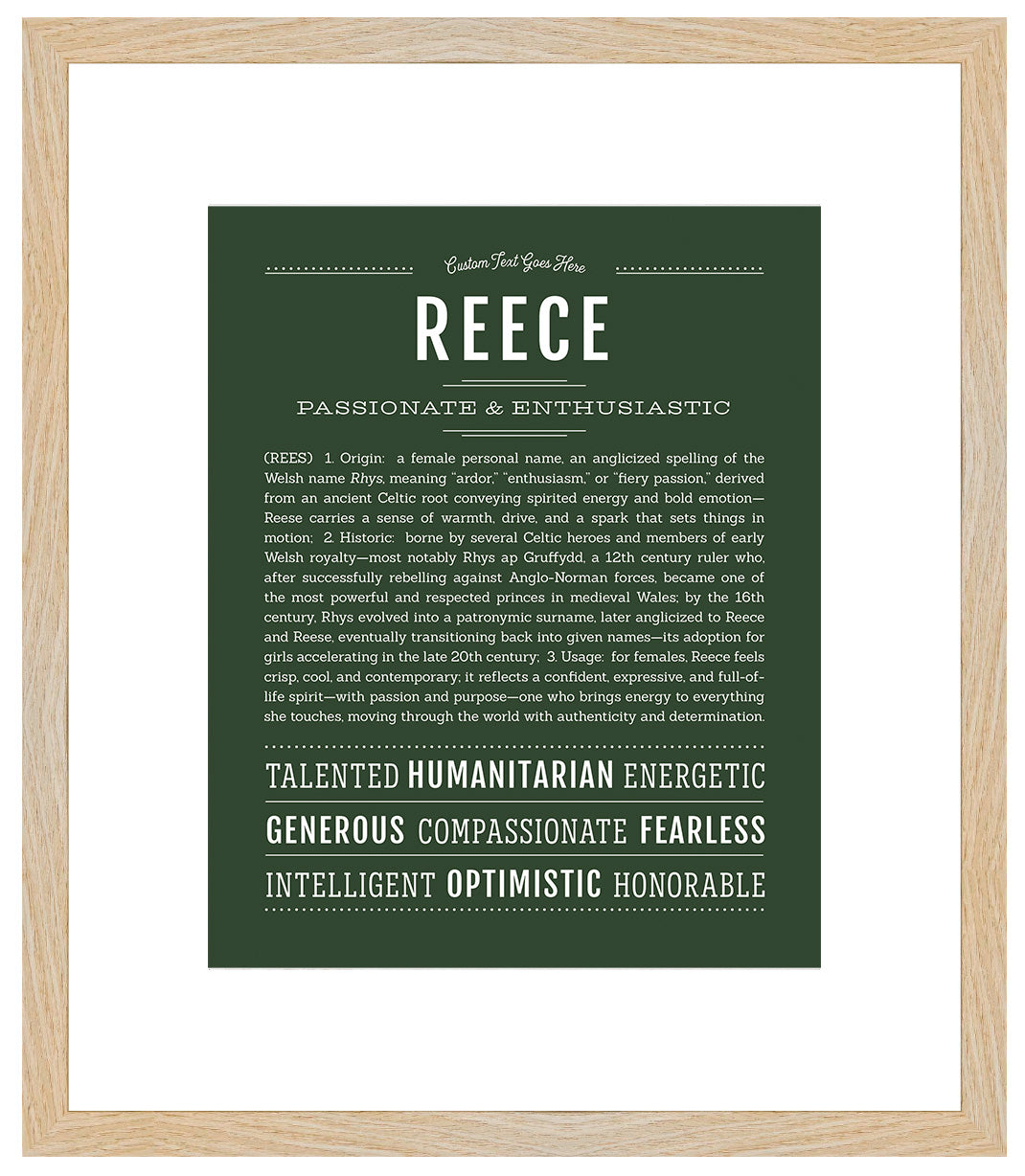 Reece (female) | Name Art Print