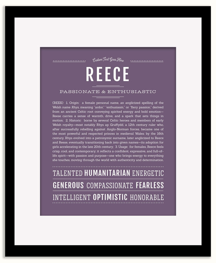 Reece (female) | Name Art Print