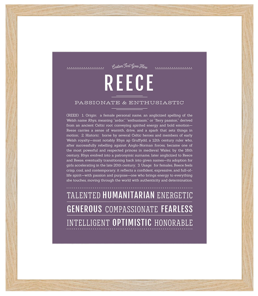 Reece (female) | Name Art Print