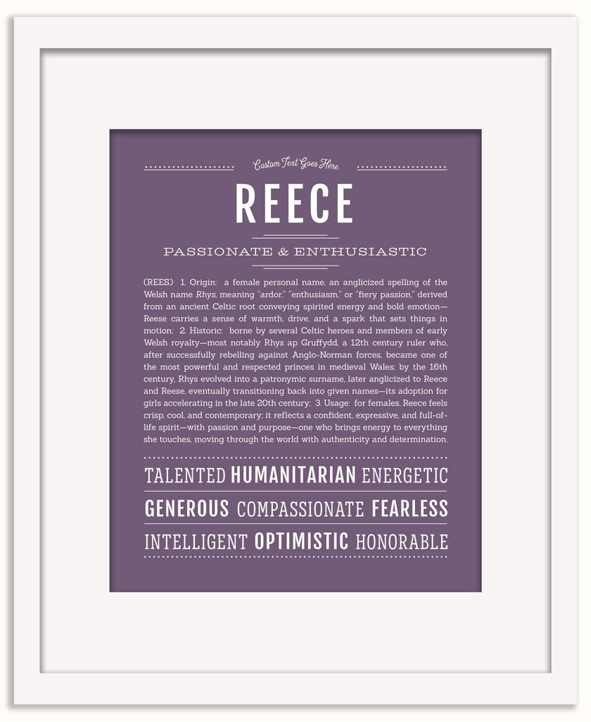 Reece (female) | Name Art Print