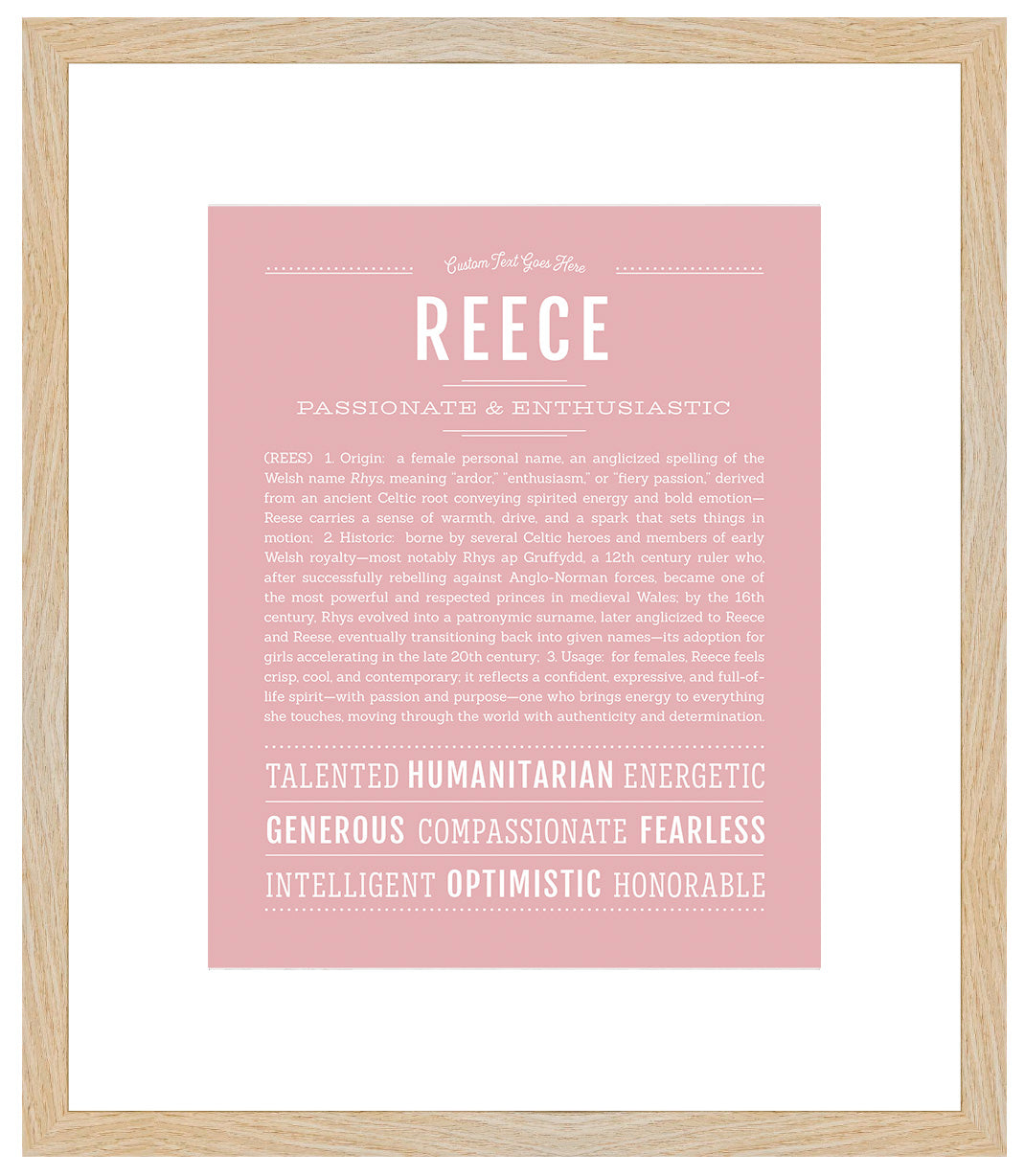 Reece (female) | Name Art Print