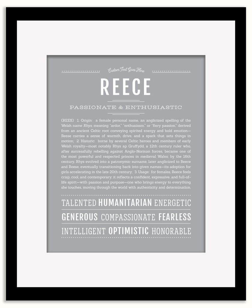 Reece (female) | Name Art Print