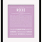 Reece (female) | Name Art Print
