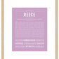 Reece (female) | Name Art Print