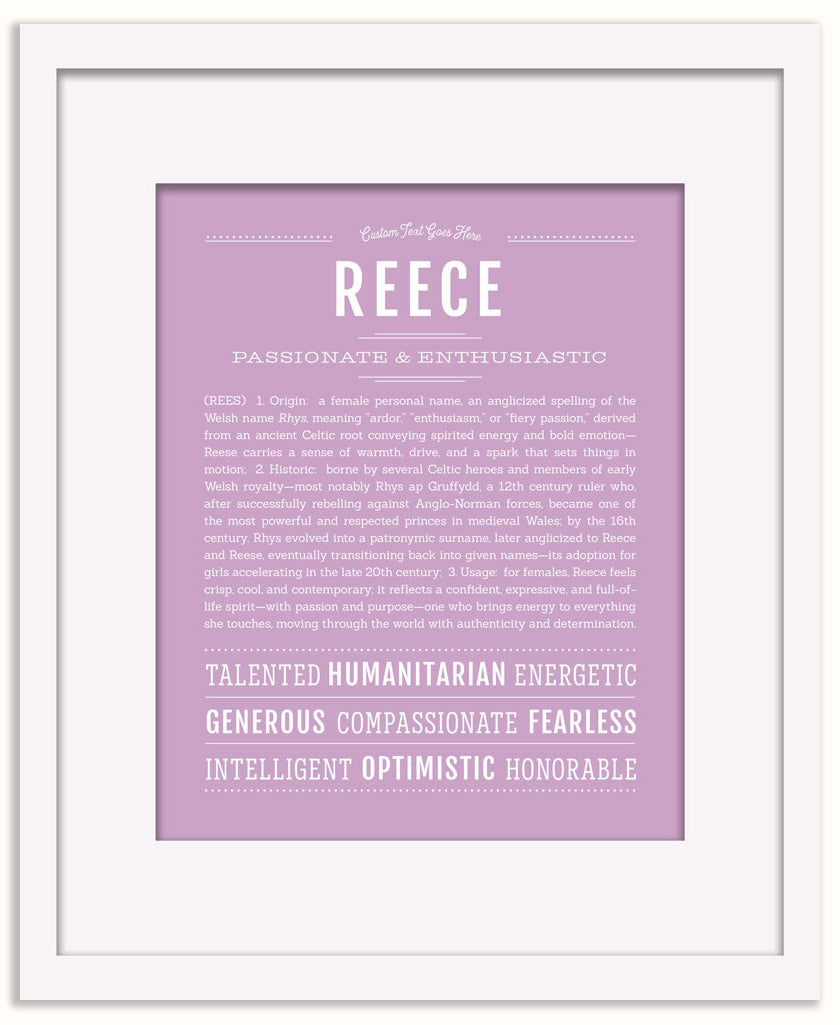 Reece (female) | Name Art Print