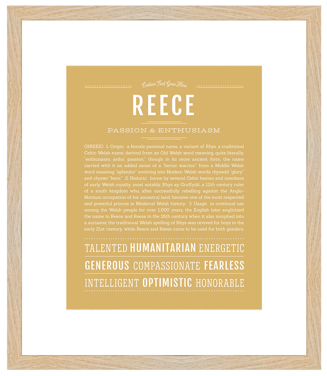 Reece (male) | Name Art Print