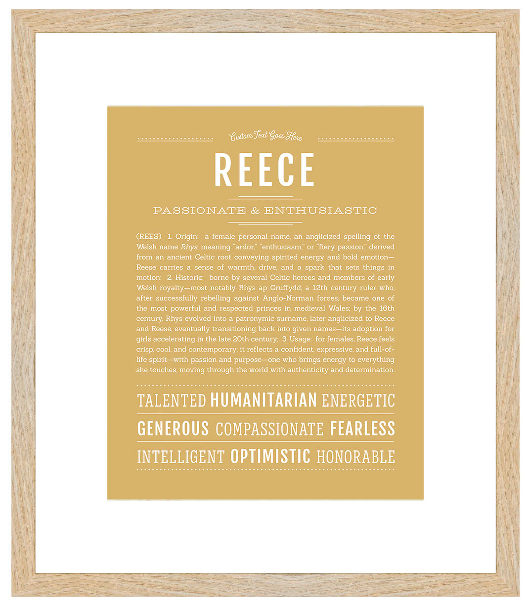 Reece (female) | Name Art Print