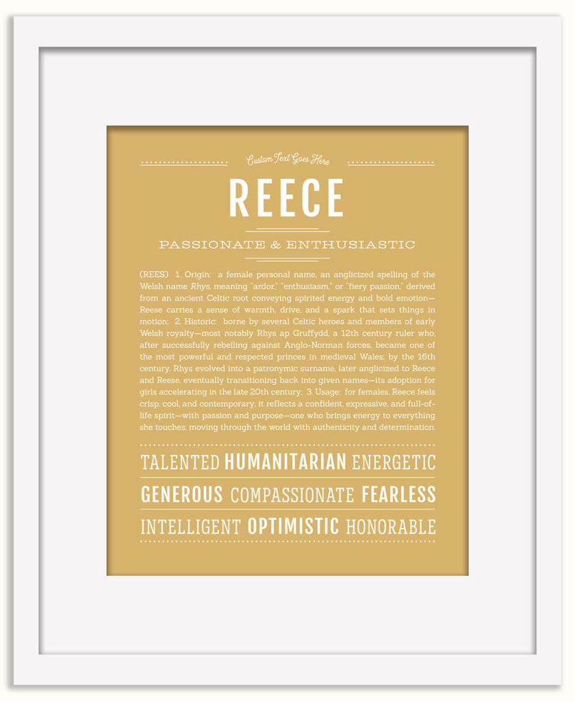 Reece (female) | Name Art Print