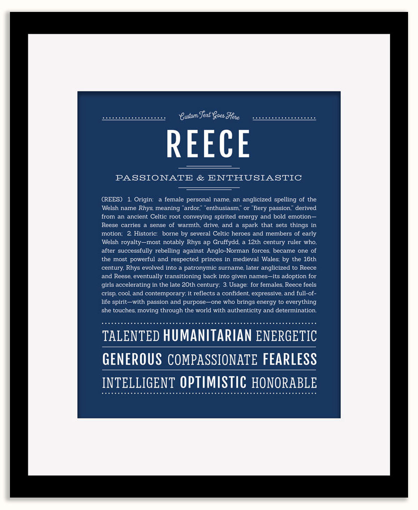Reece (female) | Name Art Print