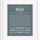 Reece (female) | Name Art Print