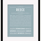 Reece (female) | Name Art Print