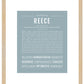 Reece (female) | Name Art Print