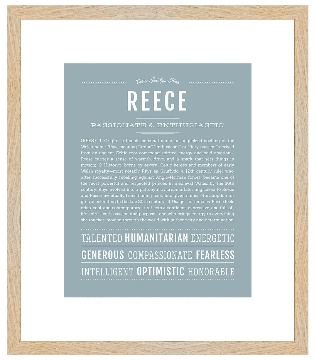 Reece (female) | Name Art Print