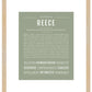 Reece (female) | Name Art Print
