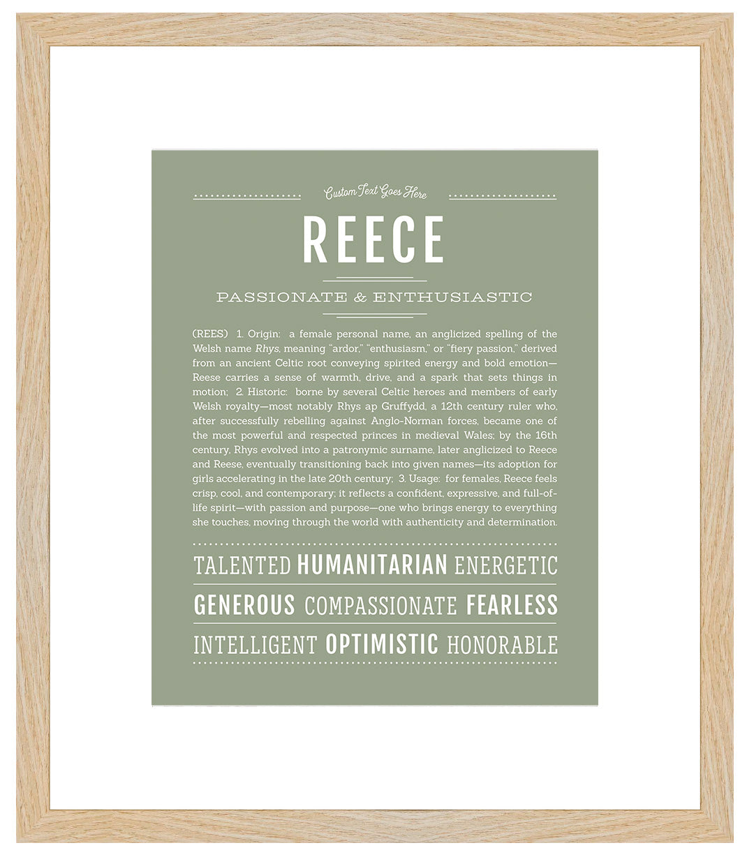 Reece (female) | Name Art Print