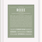 Reece (female) | Name Art Print